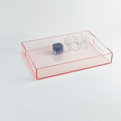 China Durable Modern Anti Slip Acrylic Tray Serving Tea And Coffee for sale