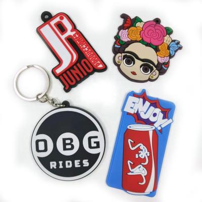 China Factory Wholesale Rubber Customize Soft Rubber Key Chain With Your Logo All Numbers And Letters 2D Cartoon PVC Key Chain For Promotion for sale