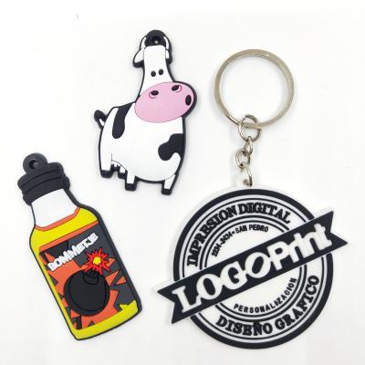 China 2D cartoon key factory custom custom multicolor logo soft flexible material key holder keychains wholesale for sale