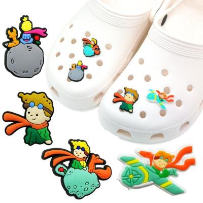 China Shoe Buckle PVC Shoe Decoration THE LITTLE PRINCE Classic Cartoon Shoe Buckle Decoration Charms Wholesale Custom Trinket Customized Sandals Strap for sale