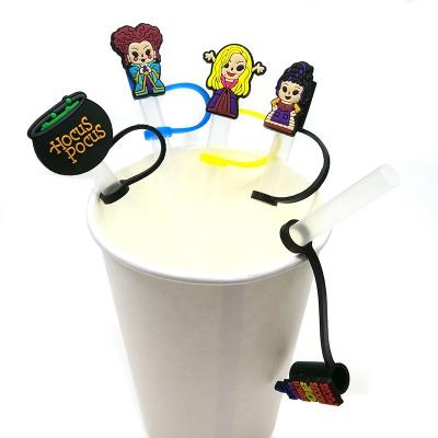 China Contemporary Custom Made Silicon Straw Cover ABRACADABRA Straw Topper Splash Proof Drinking Cover Creative Suit For 7mm-8mm Straw Tip Charms for sale