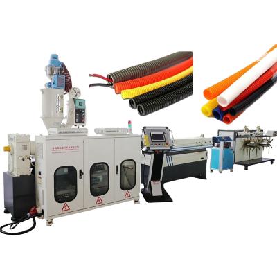 China HUFF Since 1997 Single Wall Corrugated PVC PE Maker Machine 20-32mmm Plastic Corrugated Pipe Pipe Production Machine for sale