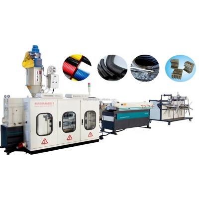 China PIPE single wall corrugated pipe making extruder machine / creasing machine with molds for sale