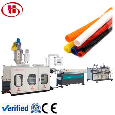 China PIPE PP PE PVC corrugated electrical pipe production line / corrugated pipe extruder machine / extrusion line for corrugated pipe for sale