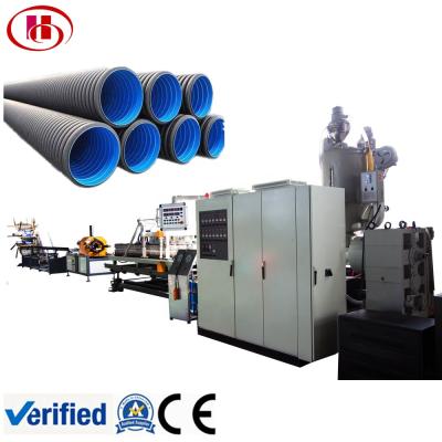 China PIPE HDPE Double-wall corrugated pipe making production line for making DWC pipe used in drainage and sewage for sale