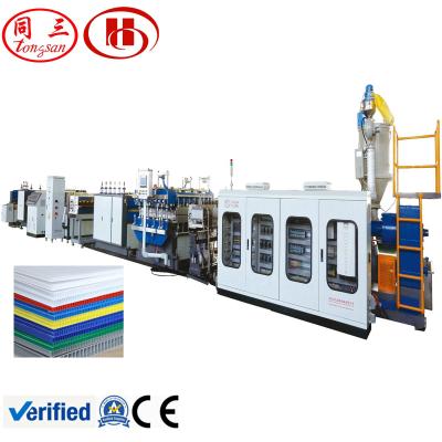 China Sheet PP Corrugated Floor Ground Protection Sheet Board Making Machine Line for sale