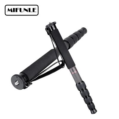 China Professional Flexible Digital Camera Heavy Duty Light Weight Stabilize Carbon Fiber Unipod Monopod Dslr Camera Tripod For Photography for sale