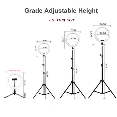 China PORTABLE Led Phone Selfie Ring Light For Phone Camera with Tripod Tripod with Ring Remote Control Video Light for sale