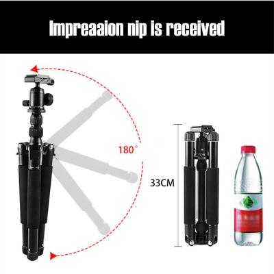 China Aluminum Alloy PORTABLE Compact Lightweight Camera Tripod With 360 Degree Panorama Ball Head Dslr Tripod for sale