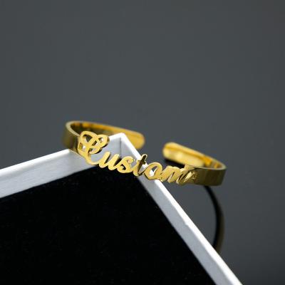 China Fashion 6mm bangle stainless steel 18k gold plating diy open custom name bracelets from salesI FASHIONABLE border for women for sale