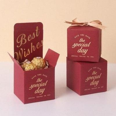 China Custom Reused Materials Drawer Design Gold Wedding Favor Candy Gift Packaging Box Packaging Halloween Christmas Candy Box Wedding Candy Box for sale