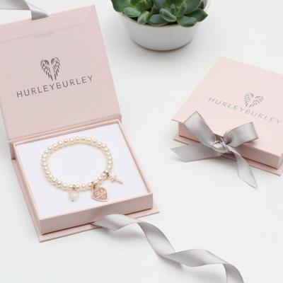 China Jewelry packaging gift box custom design white ribbon jewelry necklace gift box luxury necklace boxes packaging gift ring neckalces boxe for sale