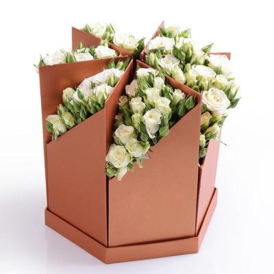 China Recyclable Wholesale Luxury Flowers Cardboard Boxes 2020 Rose Love Preserved Flower Bouquet Box Packaging Rose Flower Boxes For Bouquets for sale