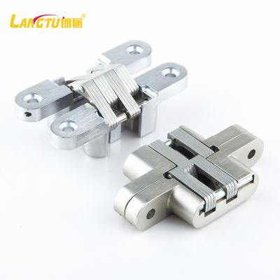 China Modern Zinc Alloy Cabinet Cross Hinge Concealed Hinge Heavy Duty 19*95mm Concealed Cross Hinge for sale