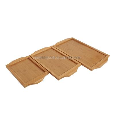 China Home Hotel Wedding Restaurant Serving Tea Coffee Wooden Bamboo Trays Set Wooden Dishes for Fruits and Dessert for sale