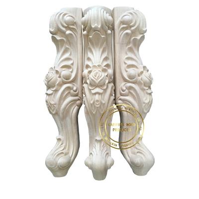 China Solid Wood Carved Wood Table Leg Legs Wood Ornaments Furniture Parts for sale