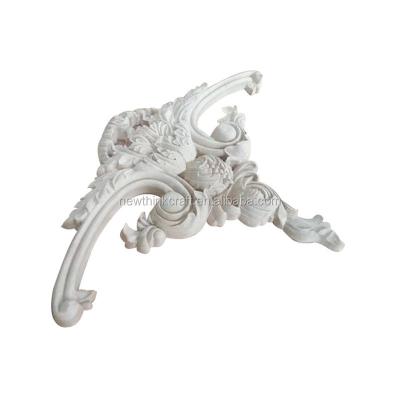 China Solid Wood Carved Wooden Onlays For Furniture Decoration Ornaments Wood Appliques for sale