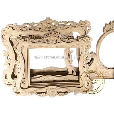 China Classic Classic Decorative Wall Carved Wooden Mirror Frames for sale