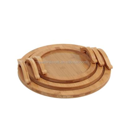 China Home Hotel Wedding Restaurant Wooden Bamboo Serving Trays Set Wooden Dishes For Fruits And Dessert for sale