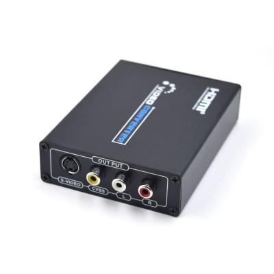 China Video Converter HDMI to AV Video Converter HDMI S-Video CVBS to 3RCA PAL/NTSC Adapter for TV PC for sale