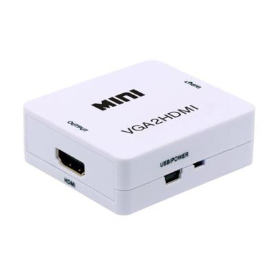 China vga to hdmi mini vga2hdmi converter for pc laptop with 018 audio for sale