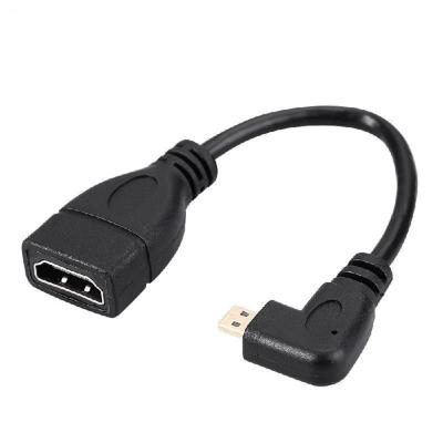 China Right angle male to hdmi female right angle micro 90 degree to hdmi cable adapter for sale