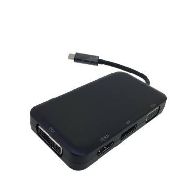 China Type c 4 in 1 adapter type c 4 in 1 type c to hdmi vga displayport dvi for sale