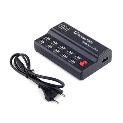 China Multi Port Mobile Phone USB Charger 12port USB Charging Station Universal USB HUB Charger for sale