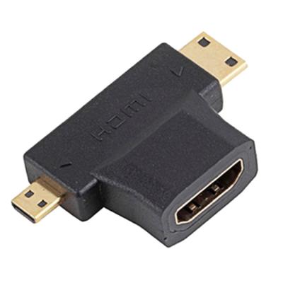 China Multimedia 3 in 1 hdmi to mini hdmi micro hdmi adapter connector for sale