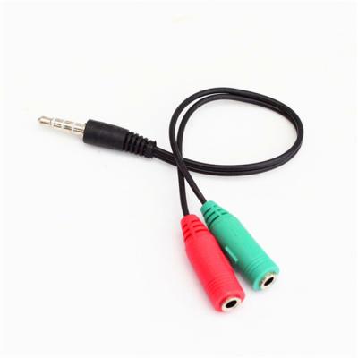 China 3.5mm To Mic Earphone 3.5mm Splitter Cable Mic Headphone Audio Headphone Jack Stereo 1 2 Splitter for sale