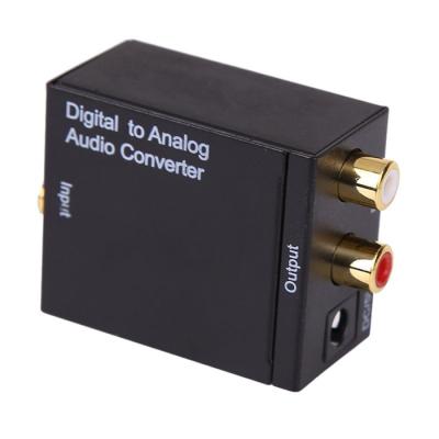 China Toslink optical coaxial signal to RCA analog audio converter toslink to RCA TV analog converter digital to analog audio box for sale