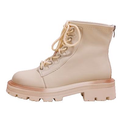 China New Design Women Rubber Boots Wholesaler Round Hot Selling Martin Leather Custom Boots for sale