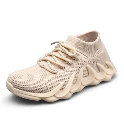 China CUSHIONING hot sale 2021 factory price boy and men casual shoes wholesale yeezey fly knit sock shoes for sale