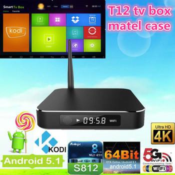 China S812 T12 Mini Tv Box Android Mini Pc Tv Box Bluetooth 4.0 High Speed Runnig for sale