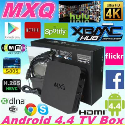 Cina MXQ S805 completamente ha caricato di kodi del quadrato del centro del ott TV della scatola di Android più economiche 5,1 TV le pro Amlogic S905 AZIONE della scatola MXQ in vendita