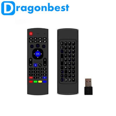 China Double keyboard Wireless MX3 With Voice Keyboard Groscope Air Mouse for sale