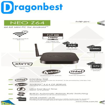 China MINIX NEO Z64 TV Box Intel Atom Processor Z3735F 2GB DDR3 32GB NAND Flash wifi bluetooth for sale