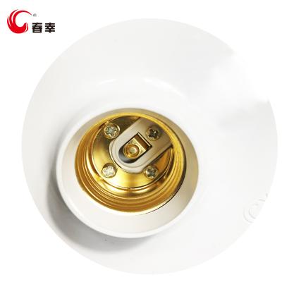 China Screw Factory ABS E27 Socket Square E27 White Lamp Base Holder Converter Bulb Base Socket Adapter for sale