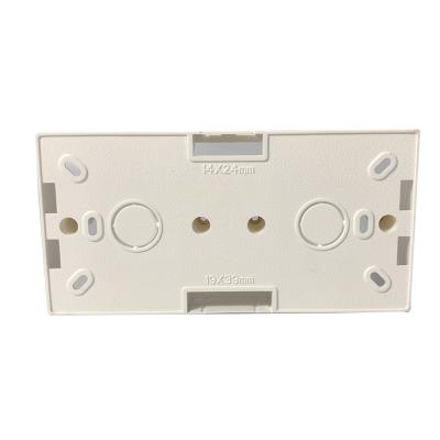 China Junction Box 2 Strip PVC Flame Retardant Electric Switch Mount Trunking Box Outdoor Back Performance Box for sale