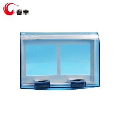 China Chunxing Easy Installation Two Way Switch Power Socket Cover Plastic Transparent Waterproof Box for sale