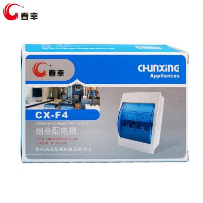 China Chunxing 4 Ways ABS and Plastic Supplies Outdoor ABS /Indoor Electrical Equipment Power Distribution Box withTransparent Cover for sale