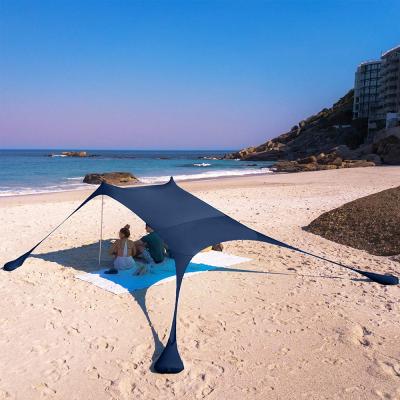 China Diagonal Tying Type Pop Up Outdoor Beach Tent Sun Shelter UPF50+ Shade For Camping Holidays, Fishing for sale