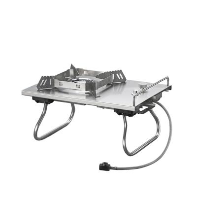 China High Power Portable Burner Folding Stove BBQ Picnic Stainless Steel Easily Cleaned Camping Tabletop Gas Stove for sale