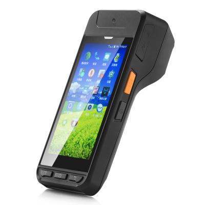 China Smartphone R800C Android PDA Rugged Handheld 2D POS Terminal Barcode Scanner Fingerprint Industry With Built In Thermal Printer for sale