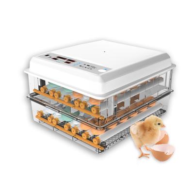 China 120 Multifunctional Fully Automatic Chicken Egg Incubator Quail Guinea Goose Bird Egg Hatcher Household Incubators For Sale for sale