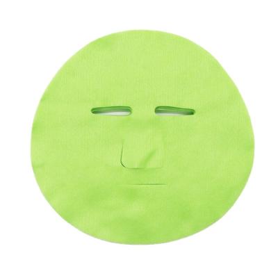 China Breathable Green Alginate Fiber Face Sheet Masks Cosmetic Natural Dry Face Paper Face Mask Sheet Plant for sale