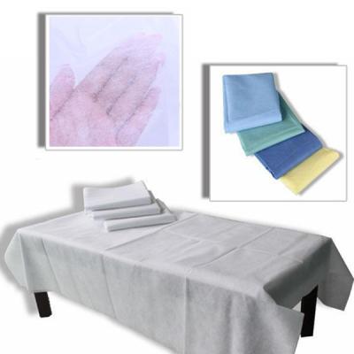 China Anti-bacteria Spunbond pp nonwoven hospital bed sheet disposable medical bedspread for sale