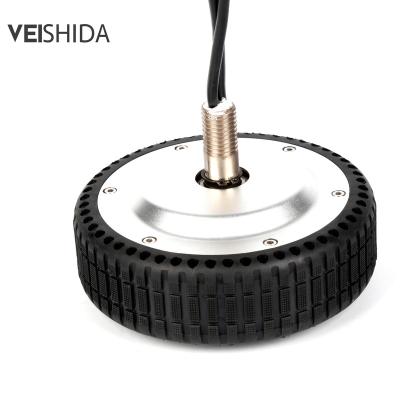 China Brand New 6.5 Inch Dual Shaft 48v 200w Encoder External Rotor Brushless DC Hub Motor Totally Enclosed Long Life for sale