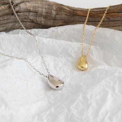 China S925 Sterling Silver Necklace Temperament Simple Fashionable Drop Pendant Female Necklace Chain for sale