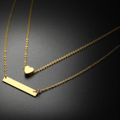 China Original Factory Design Original Design Chain Heart Pendant Necklace Jewelry Women Clavicular Direct Sales for sale